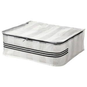 Storage case, white/clear, 22x19x7 " ikea nwt
